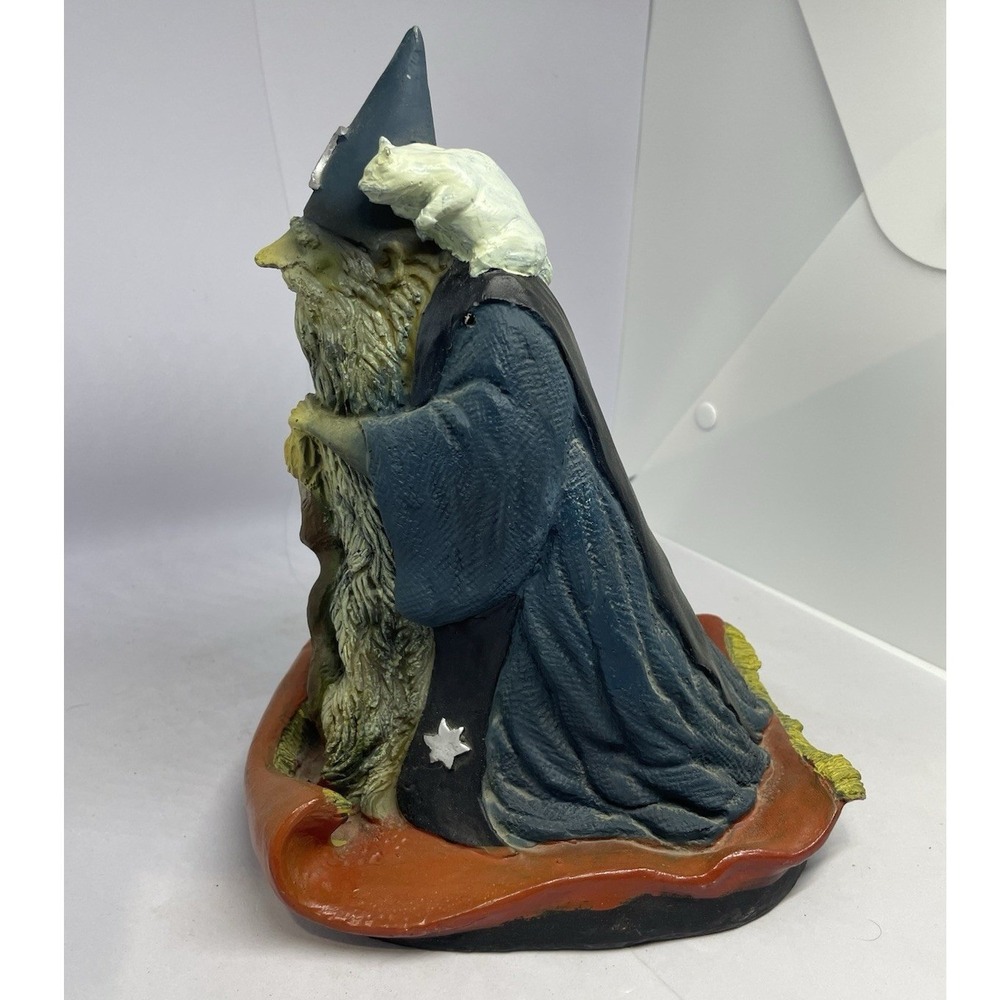 Vintage 1996 Merlin Wizard Blow Mold Figurine Paper Magic Group Halloween Decor